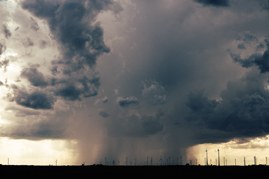 Dark clouds and rain