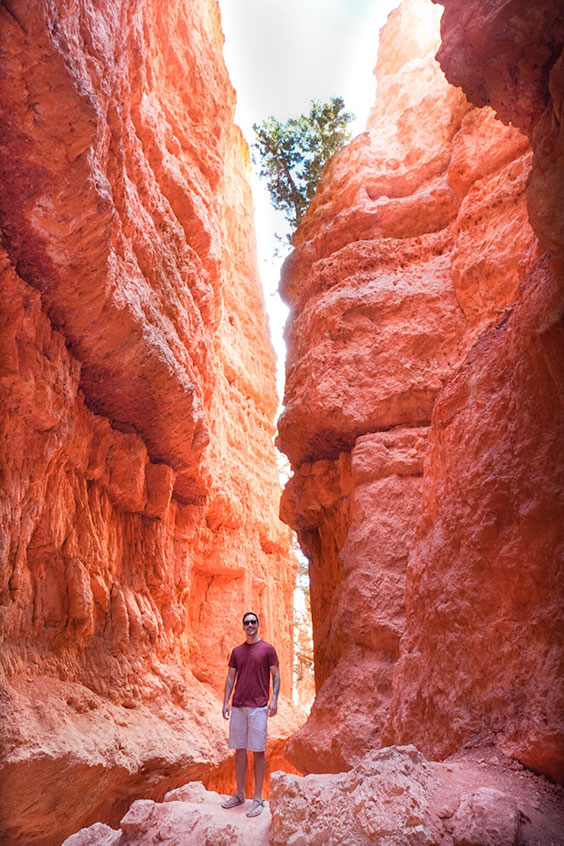 Denny in Wall Street on the Navajo Loop trail