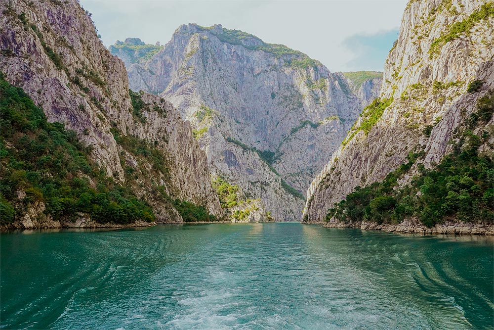 Lake Koman in Albania